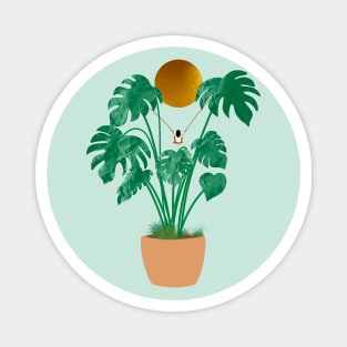 Monstera woman Magnet